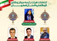برگزاری انتخابات هیئت رئیسه مرکز وکلای قوه قضاییه استان اصفهان